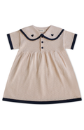 League Sail Dress - Sand/Navy
