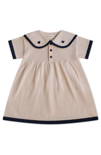 League Sail Dress - Sand/Navy