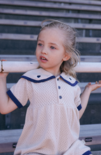 League Sail Dress - Sand/Navy