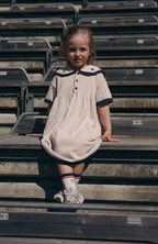 League Sail Dress - Sand/Navy