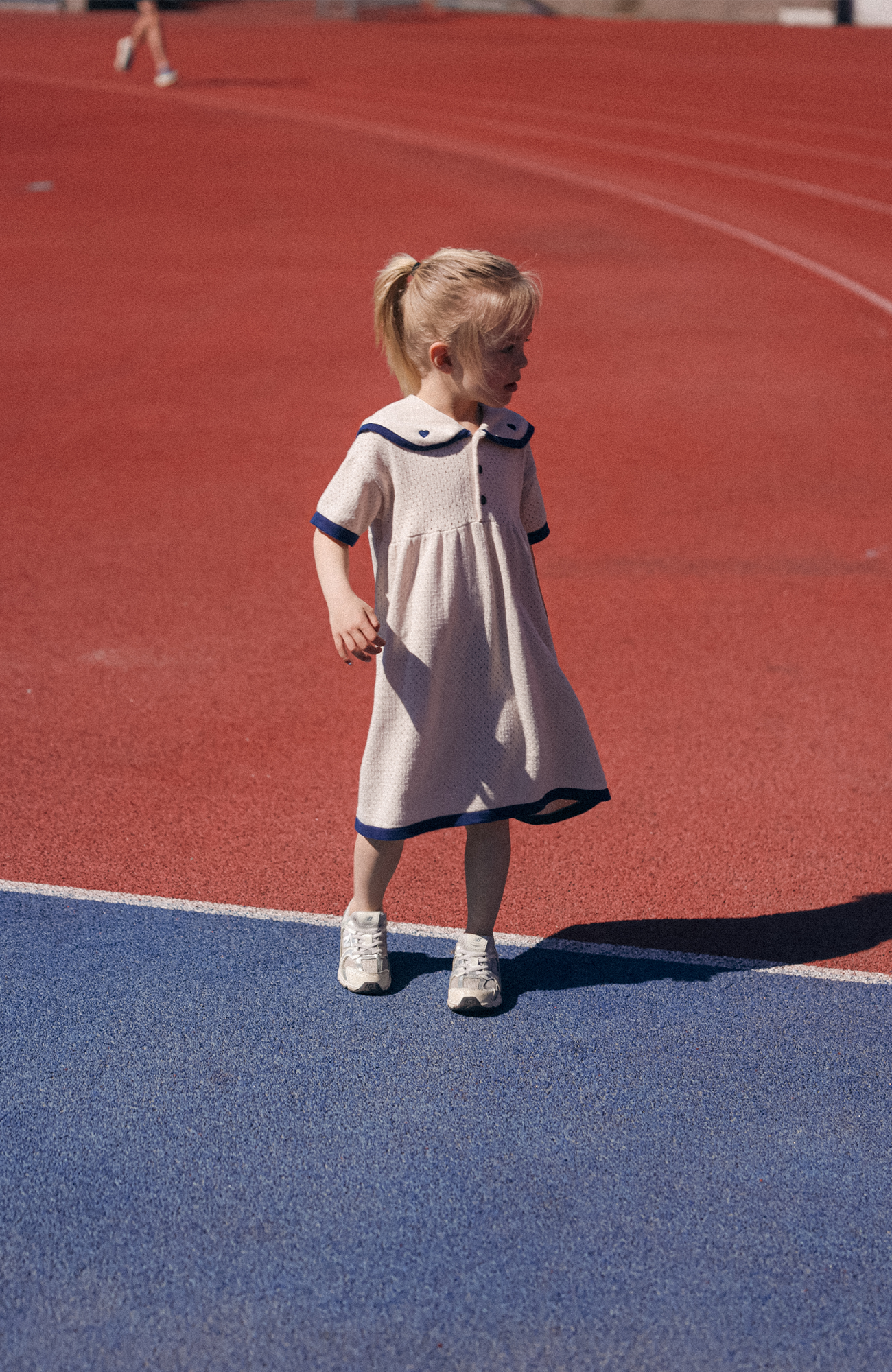 League Sail Dress - Sand/Navy
