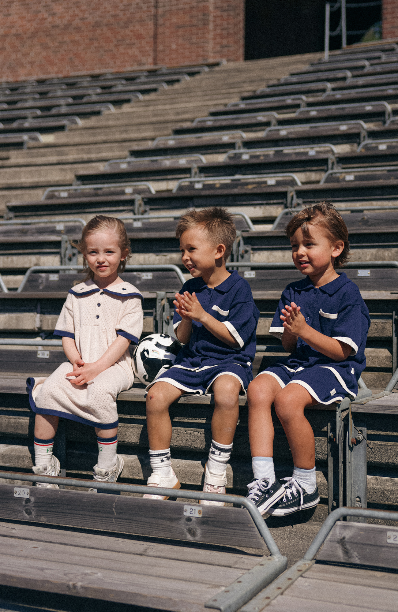 League Sail Dress - Sand/Navy
