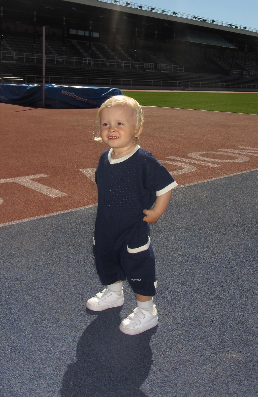 League Romper - Navy